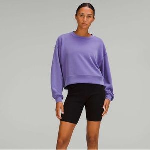 Perfectly Oversized Cropped Crew Softstream Charred Indigo